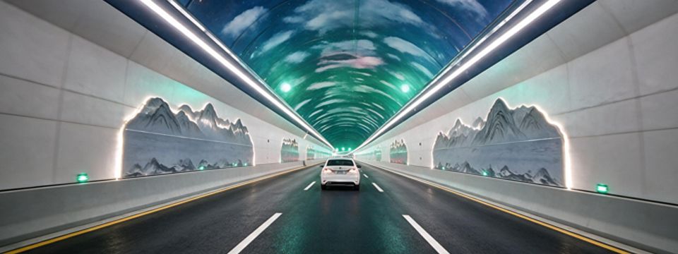 烟台塔山北城市隧道智能照明项目项目现场